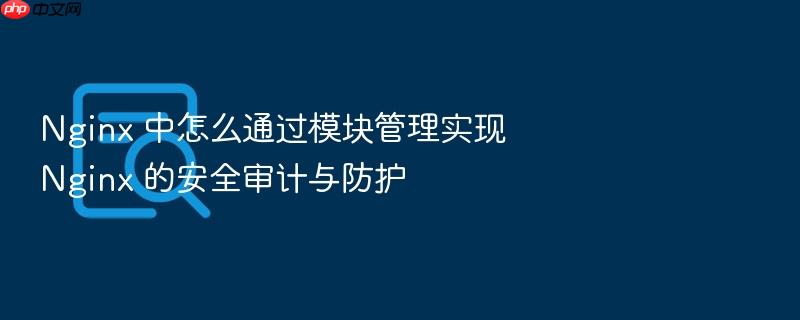 nginx 中怎么通过模块管理实现 nginx 的安全审计与防护