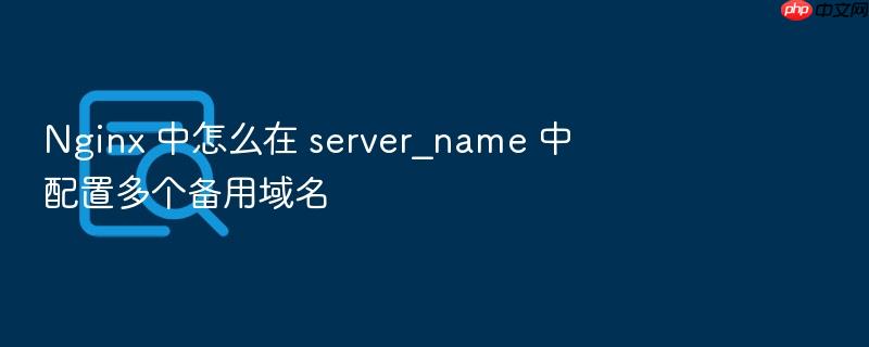 nginx 中怎么在 server_name 中配置多个备用域名