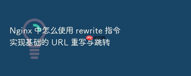 nginx 中怎么使用 rewrite 指令实现基础的 url 重写与跳转