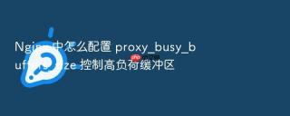 nginx 中怎么配置 proxy_busy_buffers_size 控制高负荷缓冲区