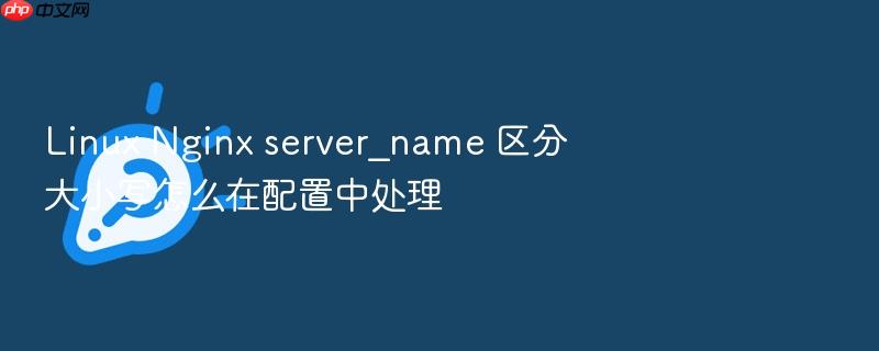linux nginx server_name 区分大小写怎么在配置中处理