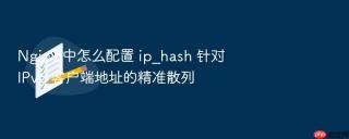 Nginx 中怎么配置 ip_hash 针对 IPv6 客户端地址的精准散列