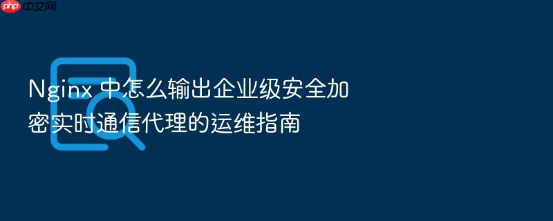 nginx 中怎么输出企业级安全加密实时通信代理的运维指南