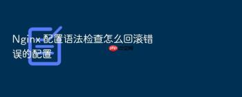 Nginx 配置语法检查怎么回滚错误的配置