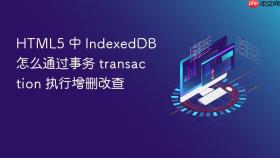 html5 中 indexeddb 怎么通过事务 transaction 执行增删改查