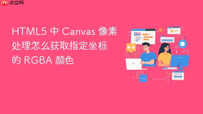 html5 中 canvas 像素处理怎么获取指定坐标的 rgba 颜色