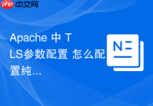 Apache 中 TLS参数配置 怎么配置纯净安全的TLS