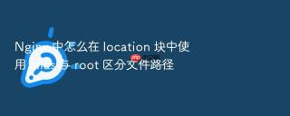 Nginx 中怎么在 location 块中使用 alias 与 root 区分文件路径