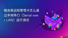 服务器远程管理卡怎么通过本地串口（serial over lan）进行调试