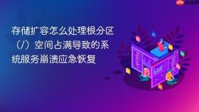 存储扩容怎么处理根分区（/）空间占满导致的系统服务崩溃应急恢复