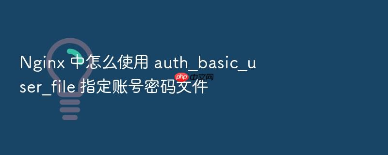 nginx 中怎么使用 auth_basic_user_file 指定账号密码文件