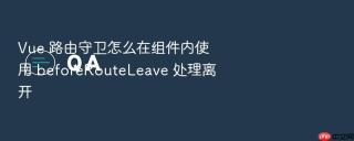 Vue 路由守卫怎么在组件内使用 beforeRouteLeave 处理离开