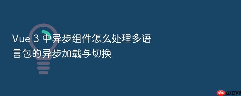 vue 3 中异步组件怎么处理多语言包的异步加载与切换