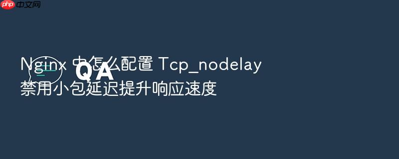 nginx 中怎么配置 tcp_nodelay 禁用小包延迟提升响应速度