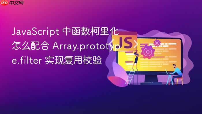javascript 中函数柯里化怎么配合 array.prototype.filter 实现复用校验
