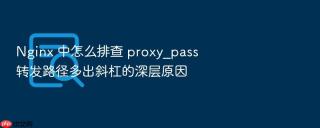 nginx 中怎么排查 proxy_pass 转发路径多出斜杠的深层原因