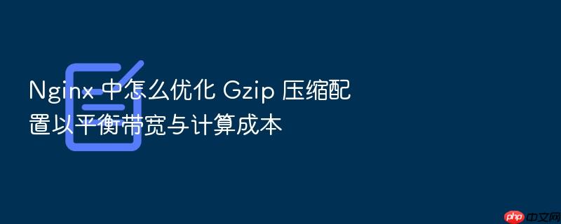 nginx 中怎么优化 gzip 压缩配置以平衡带宽与计算成本