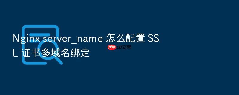 nginx server_name 怎么配置 ssl 证书多域名绑定