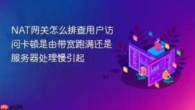 nat网关怎么排查用户访问卡顿是由带宽跑满还是服务器处理慢引起