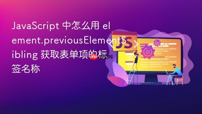 javascript 中怎么用 element.previouselementsibling 获取表单项的标签名称