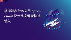 移动端表单怎么用 type=email 配合英文键盘快速输入