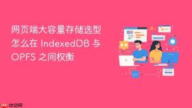 网页端大容量存储选型怎么在 indexeddb 与 opfs 之间权衡