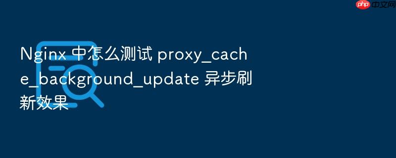 nginx 中怎么测试 proxy_cache_background_update 异步刷新效果