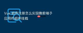 vue 组件注册怎么实现微前端子应用的组件挂载