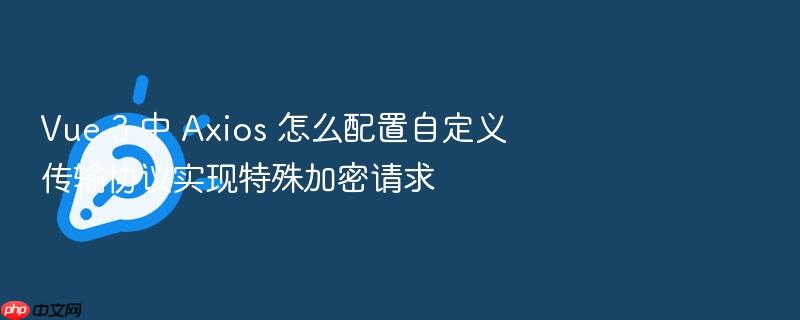vue 3 中 axios 怎么配置自定义传输协议实现特殊加密请求