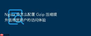nginx 中怎么配置 gzip 压缩提升低带宽用户的访问体验