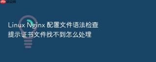 Linux Nginx 配置文件语法检查提示证书文件找不到怎么处理