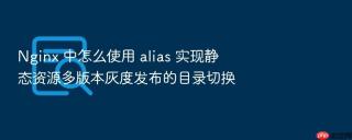 Nginx 中怎么使用 alias 实现静态资源多版本灰度发布的目录切换