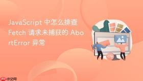 javascript 中怎么排查 fetch 请求未捕获的 aborterror 异常