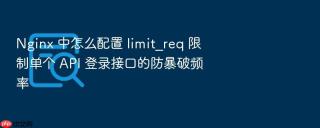 Nginx 中怎么配置 limit_req 限制单个 API 登录接口的防暴破频率