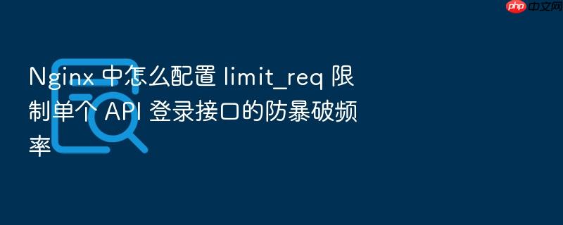 nginx 中怎么配置 limit_req 限制单个 api 登录接口的防暴破频率