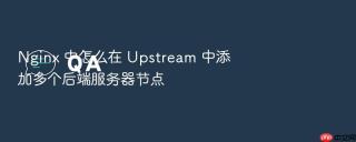 Nginx 中怎么在 Upstream 中添加多个后端服务器节点