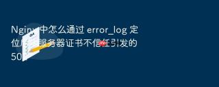 Nginx 中怎么通过 error_log 定位后端服务器证书不信任引发的 502