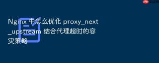 Nginx 中怎么优化 proxy_next_upstream 结合代理超时的容灾策略