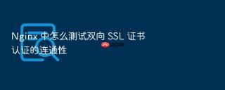 Nginx 中怎么测试双向 SSL 证书认证的连通性