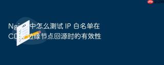 Nginx 中怎么测试 IP 白名单在 CDN 边缘节点回源时的有效性