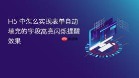 h5 中怎么实现表单自动填充的字段高亮闪烁提醒效果