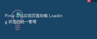 pinia 怎么实现页面加载 loading 状态的统一管理