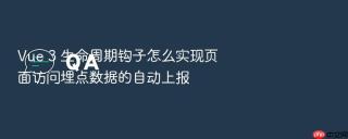 Vue 3 生命周期钩子怎么实现页面访问埋点数据的自动上报