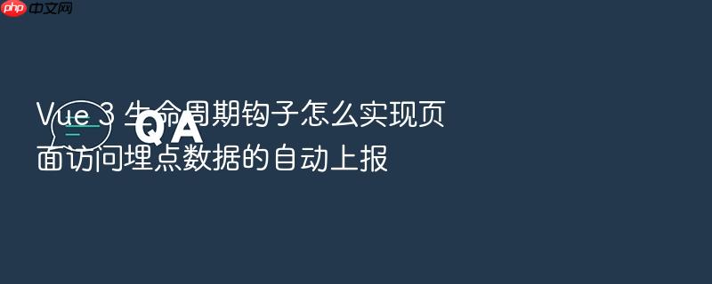 vue 3 生命周期钩子怎么实现页面访问埋点数据的自动上报