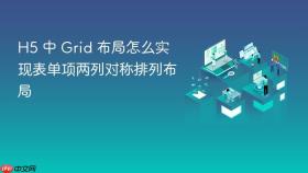 h5 中 grid 布局怎么实现表单项两列对称排列布局