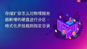 存储扩容怎么对物理服务器新增的硬盘进行分区、格式化并挂载到指定目录