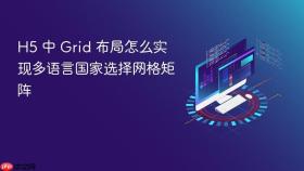 h5 中 grid 布局怎么实现多语言国家选择网格矩阵
