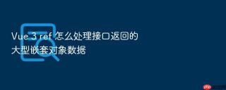 vue 3 ref 怎么处理接口返回的大型嵌套对象数据