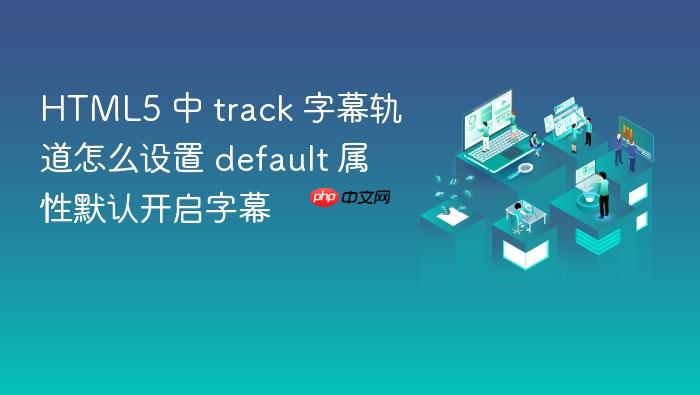 html5 中 track 字幕轨道怎么设置 default 属性默认开启字幕