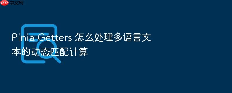 pinia getters 怎么处理多语言文本的动态匹配计算
